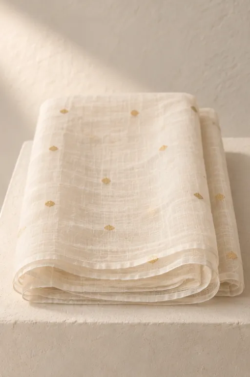 Chanderi sheer curtain panel