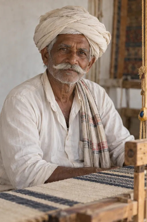 Dayalal Vankar, weaver, Bhujodi